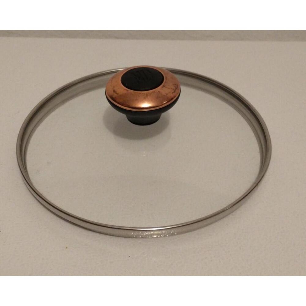 Paula Dean PD Red Replacement Glass Copper Lid 6 7/8 OD 7.25" OD